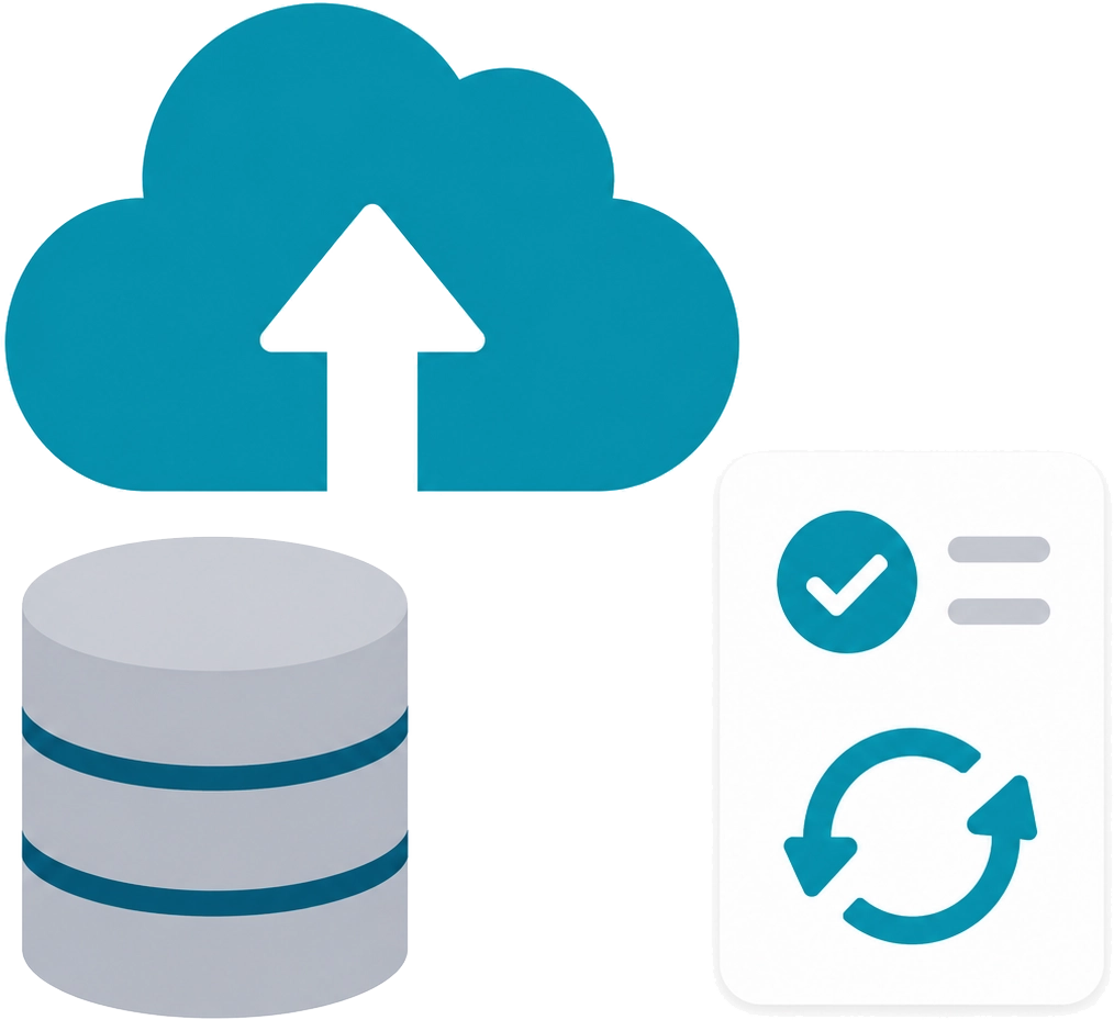 Automatic website backups with cloud backup, database protection, and website recovery.