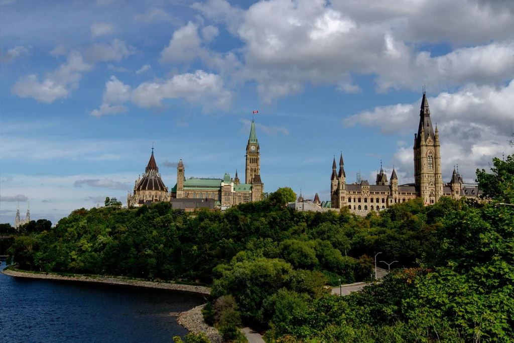 Parliament Hill in Ottawa, Ontario, featured as the hero background for a Web Design Ottawa page representing professional bilingual website design services for businesses across Ottawa and the National Capital Region.