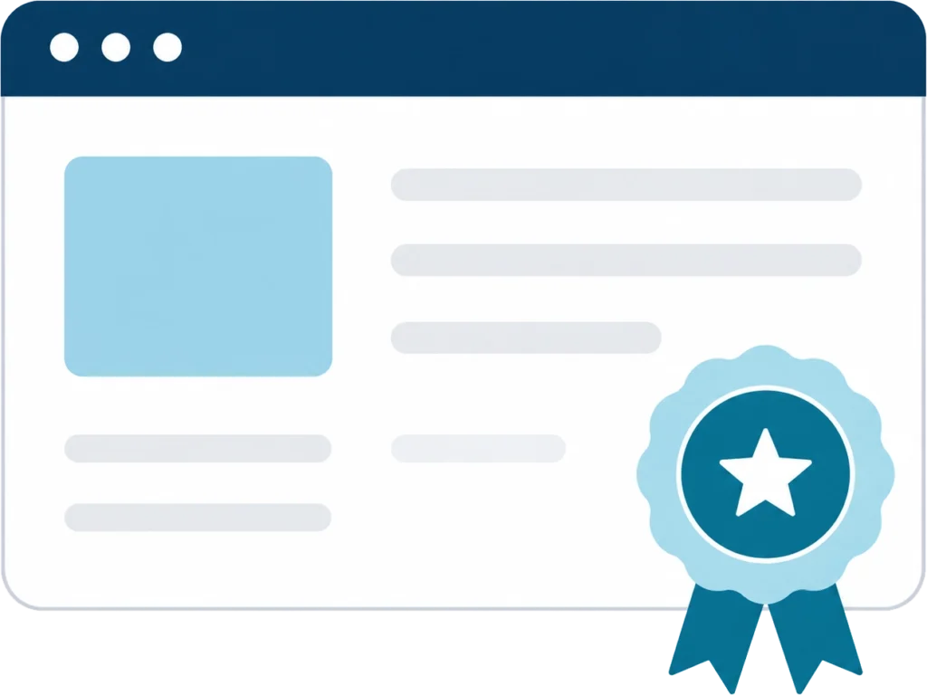 Illustration representing how a professional bilingual website helps build customer trust, business credibility, and confidence online.