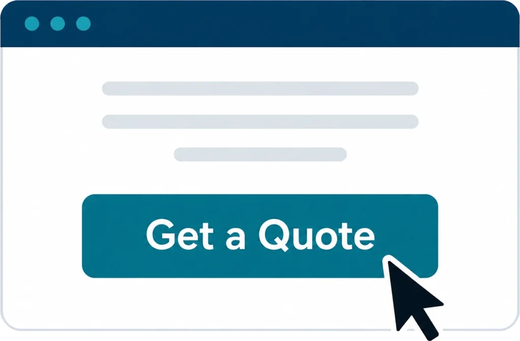 Illustration representing higher website conversions through clear calls to action and an optimized bilingual website experience.