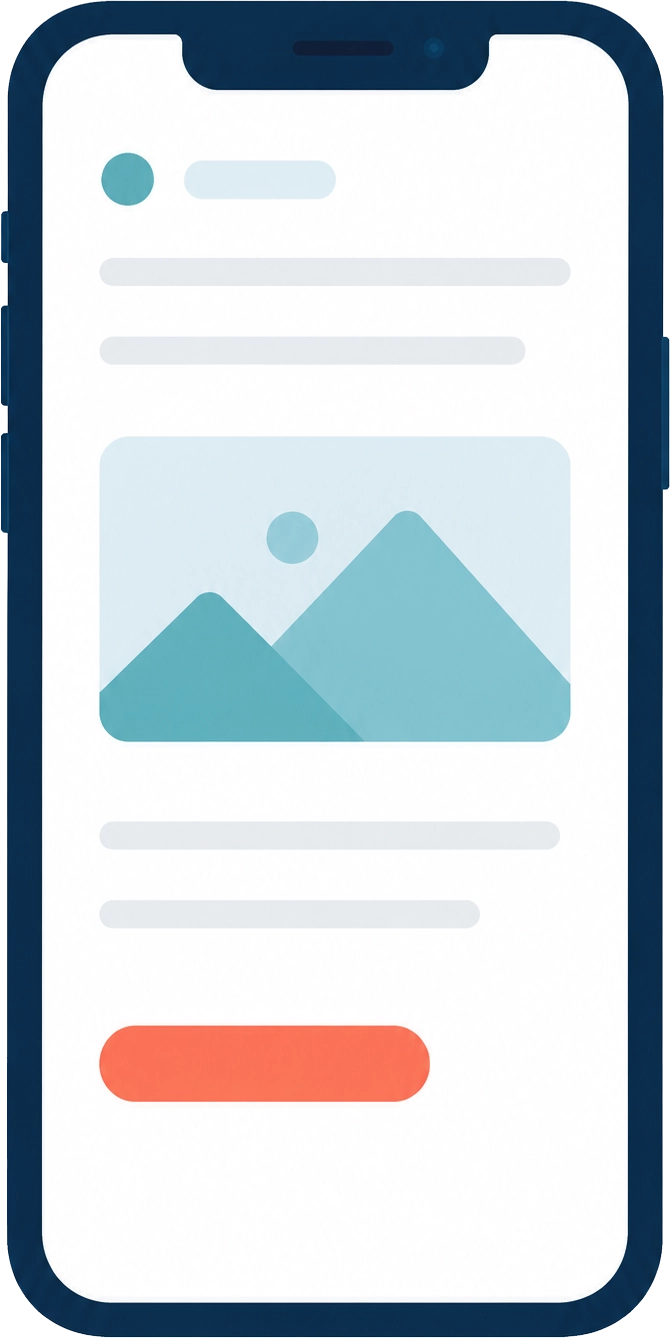 Illustration representing a mobile-friendly bilingual website with a responsive design optimized for smartphones, tablets, and desktop devices.