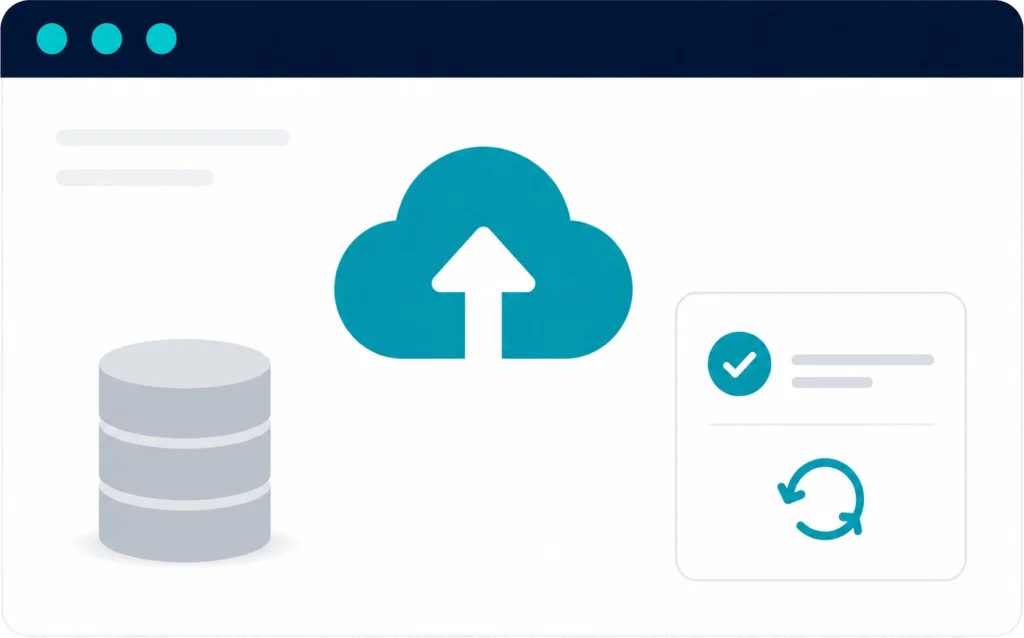 Website data protection with automatic backups, cloud backup, and website recovery.