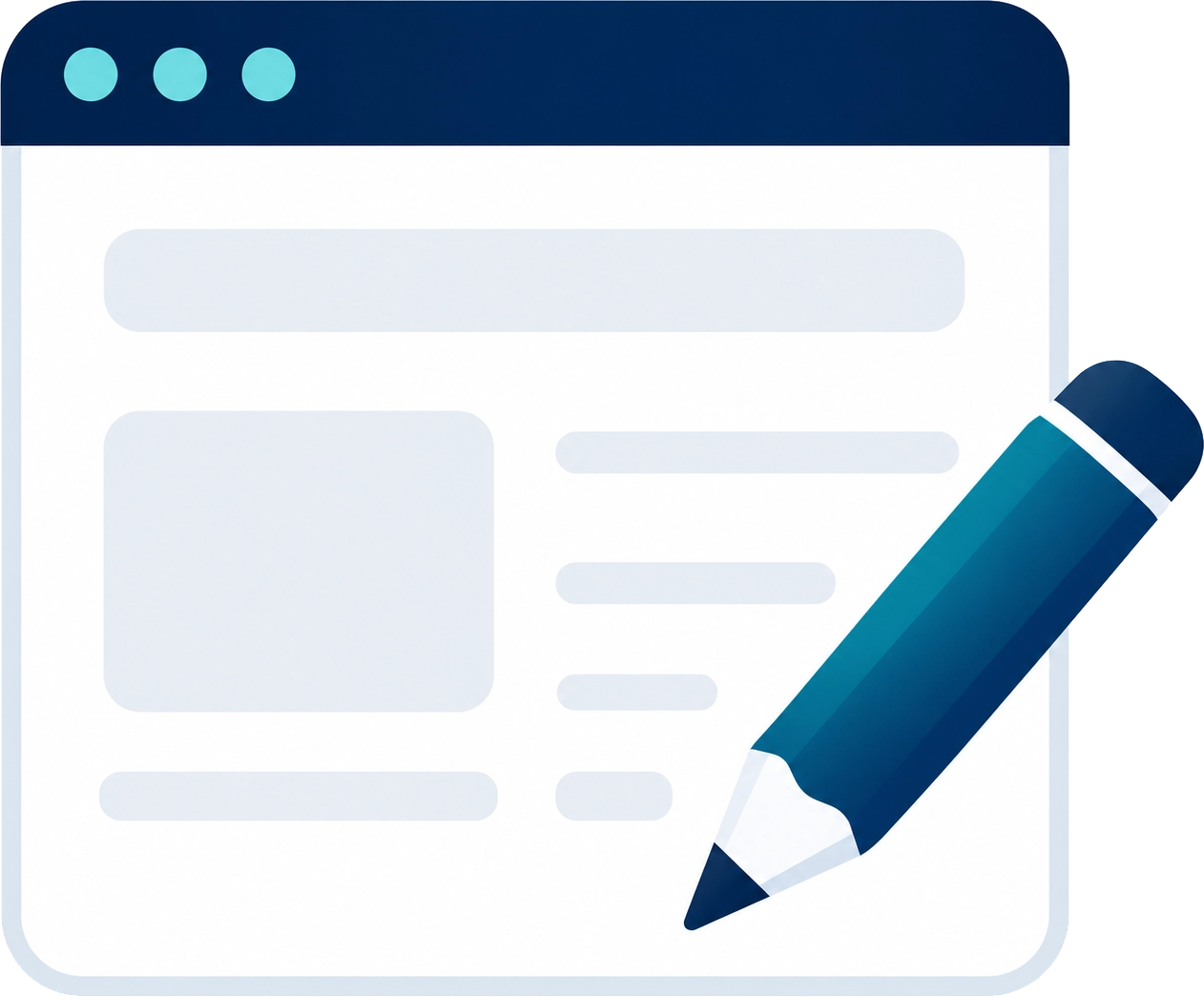 Website design icon representing branding, professional web design, and building an online presence.